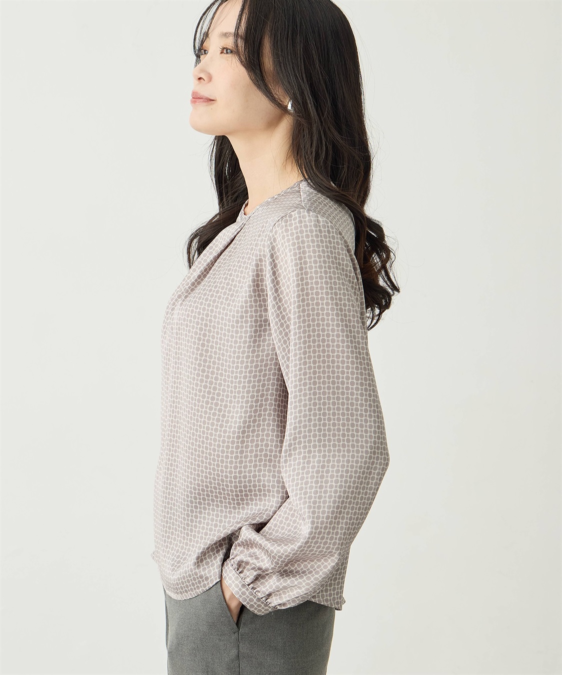 A/C DESIGN BY ALPHA CUBIC チェーンプリントブラウス_sub_1