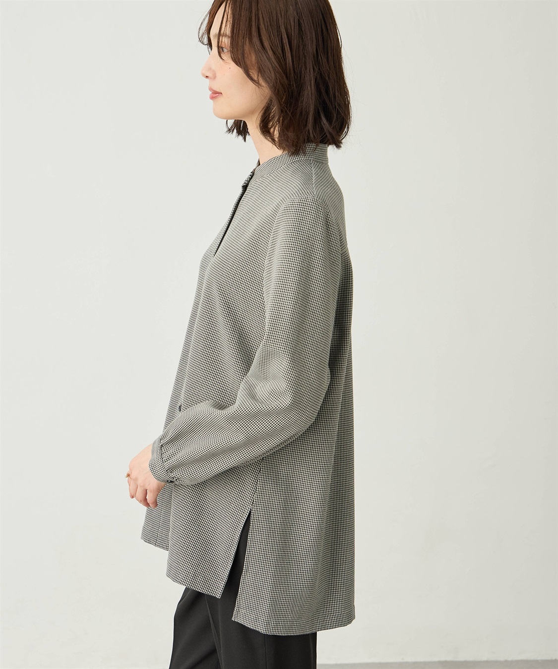 A/C DESIGN BY ALPHA CUBIC ローズオイル加工チュニックシャツ_sub_1