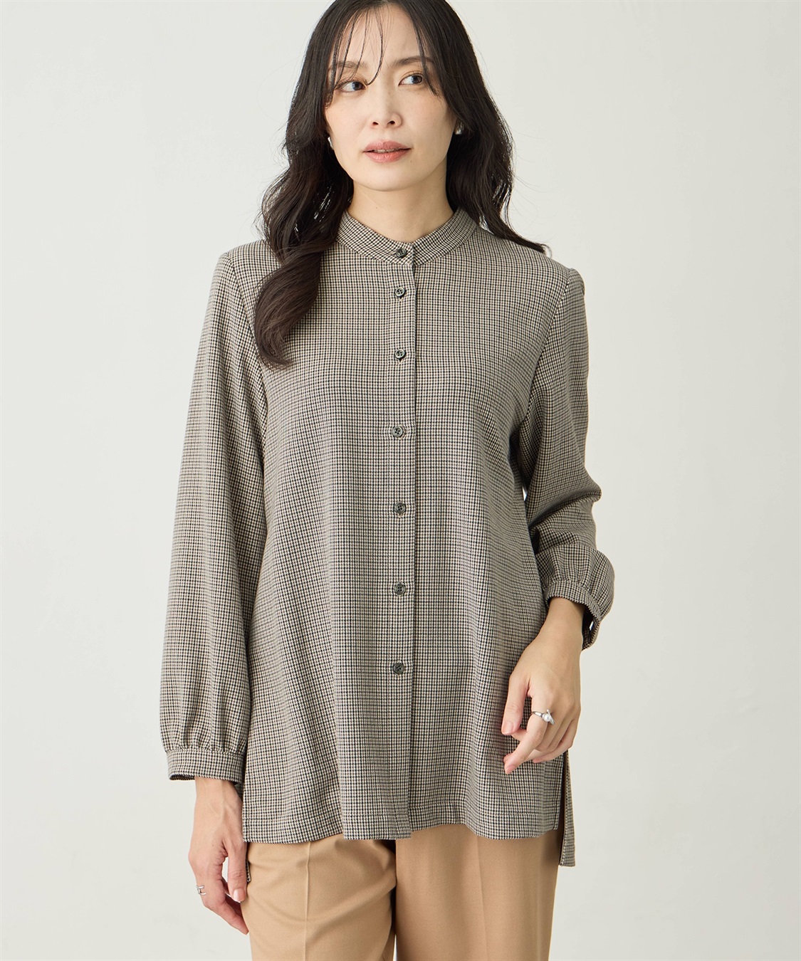 A/C DESIGN BY ALPHA CUBIC ローズオイル加工チュニックシャツ_sub_3