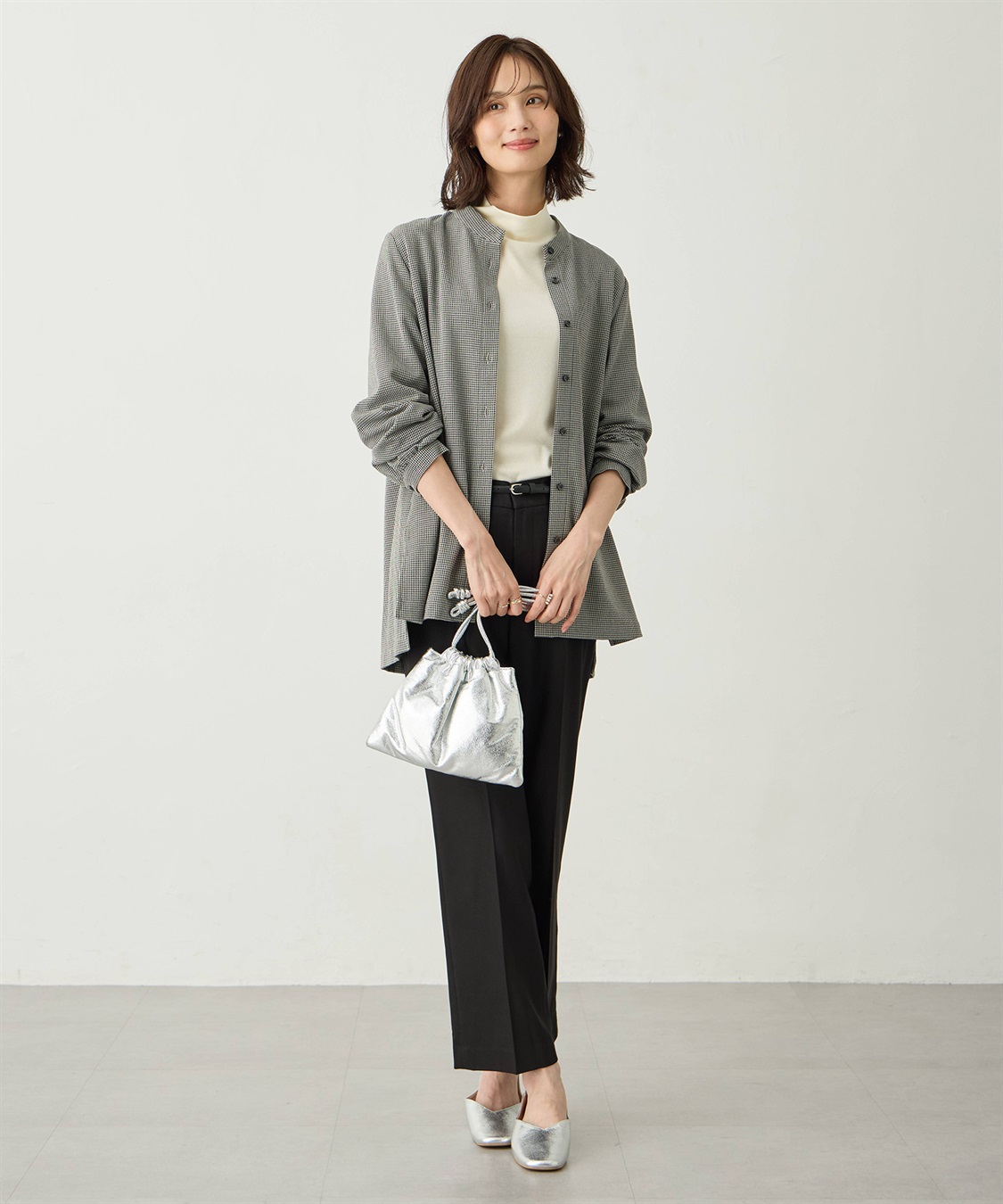 A/C DESIGN BY ALPHA CUBIC ローズオイル加工チュニックシャツ_sub_6