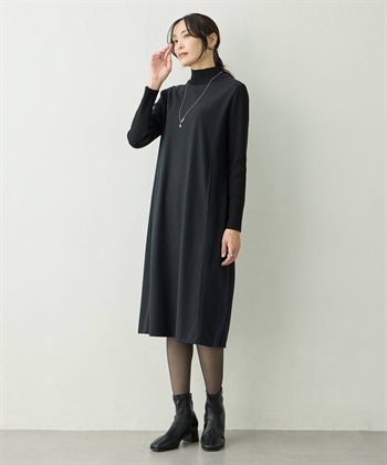 A/C DESIGN BY ALPHA CUBIC リブ切り替えハイネックニットワンピース_subthumb_6