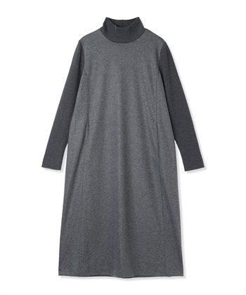 A/C DESIGN BY ALPHA CUBIC リブ切り替えハイネックニットワンピース_subthumb_13