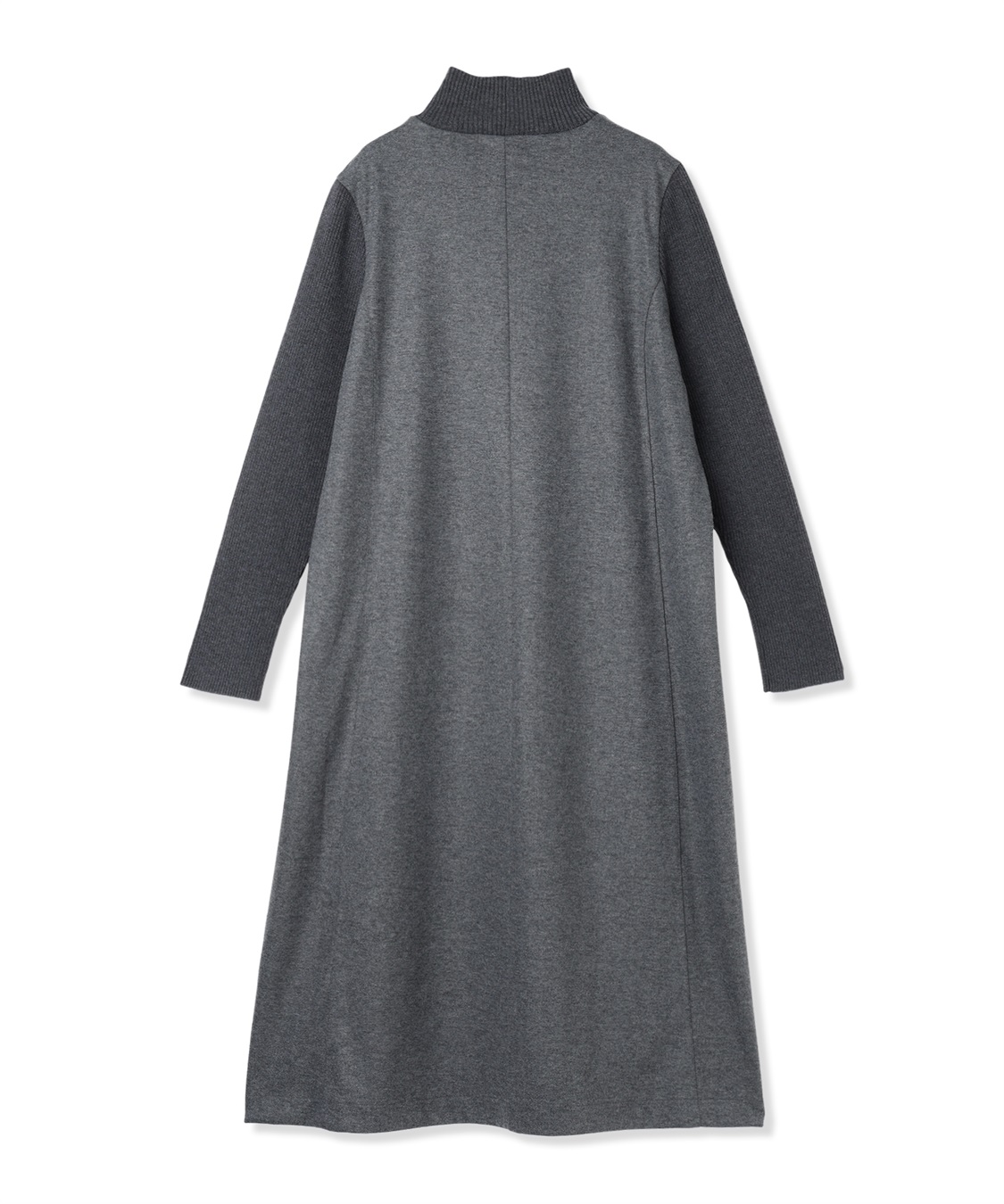 リブ切り替えハイネックニットワンピース A/C DESIGN BY ALPHA CUBIC