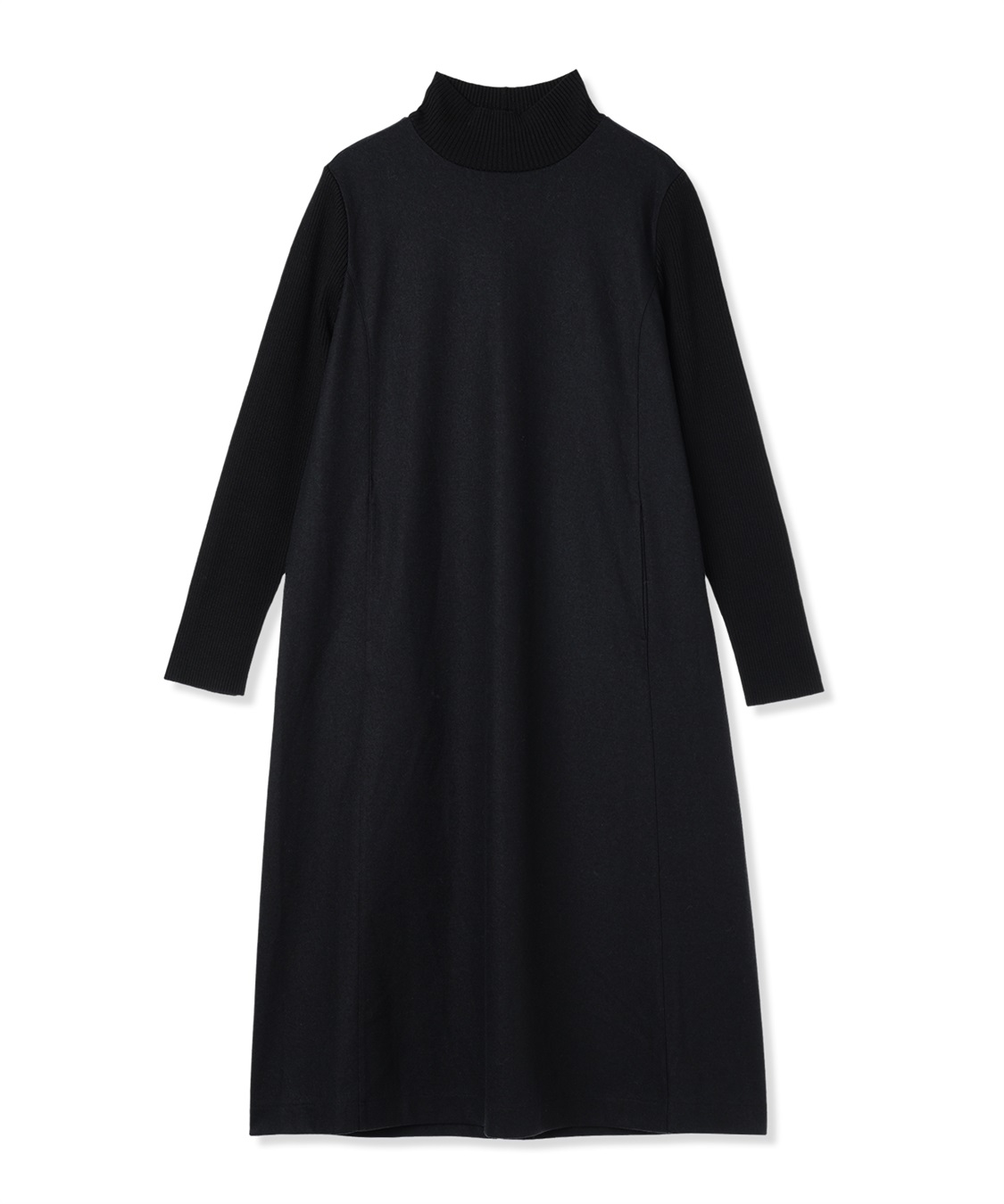 A/C DESIGN BY ALPHA CUBIC リブ切り替えハイネックニットワンピース_sub_20