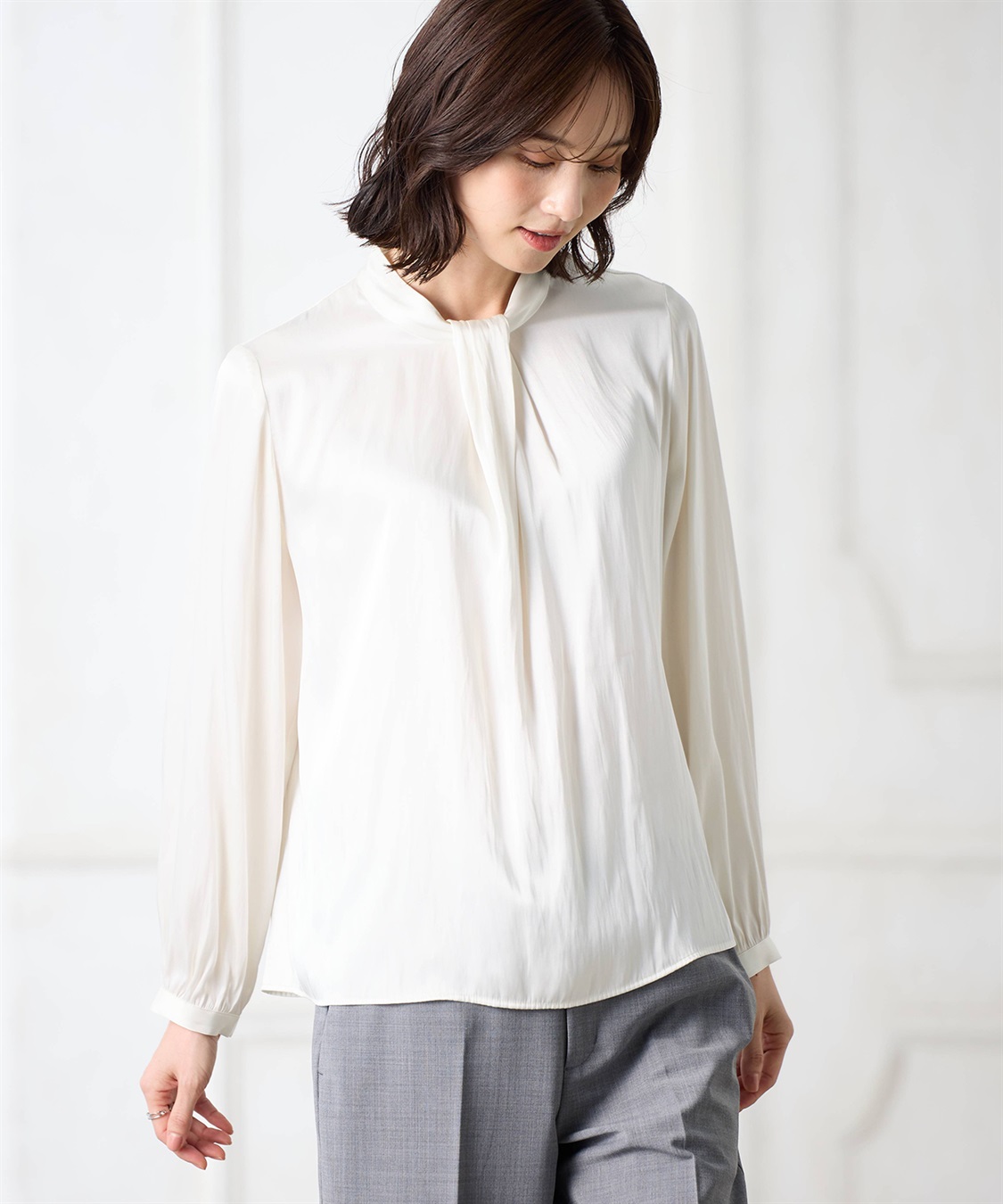 A/C DESIGN BY ALPHA CUBIC ボウタイブラウス【ファーストライン】_sub_2