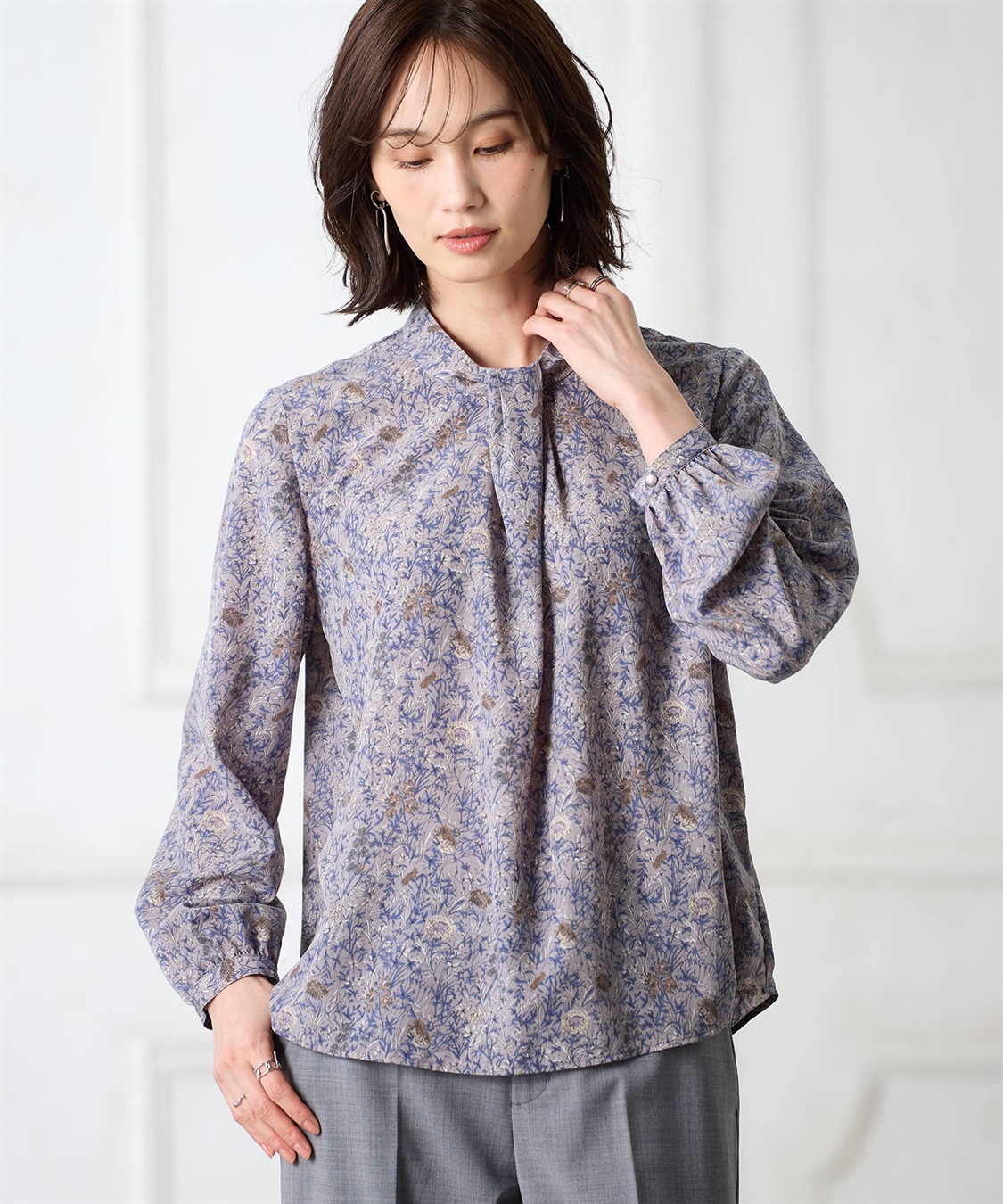 A/C DESIGN BY ALPHA CUBIC リバティプリントブラウス【ファーストライン】_sub_5