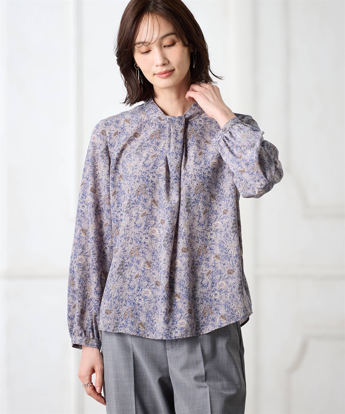 A/C DESIGN BY ALPHA CUBIC リバティプリントブラウス【ファーストライン】_sub_8