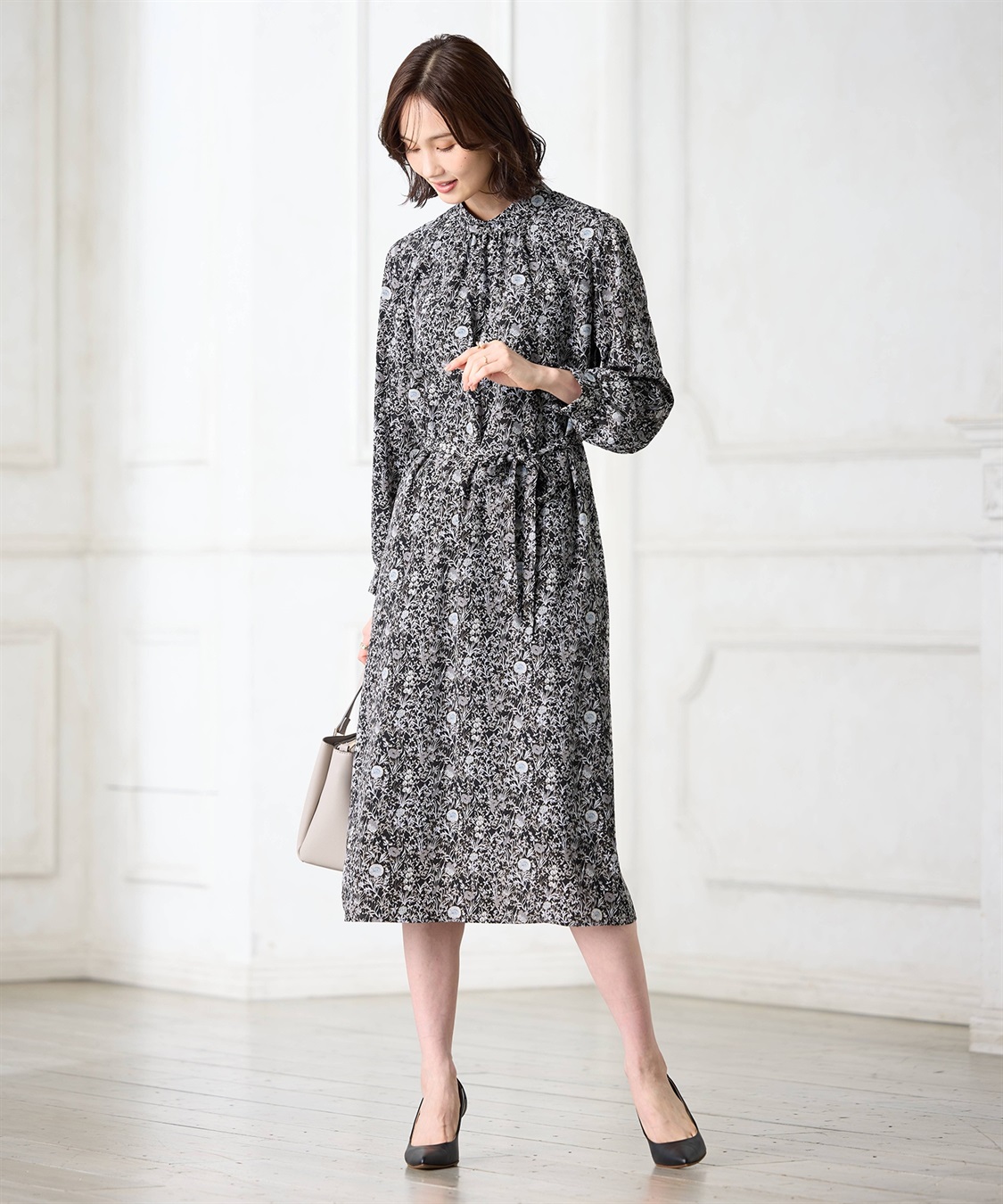 リバティプリントワンピース【ファーストライン】 A/C DESIGN BY ALPHA