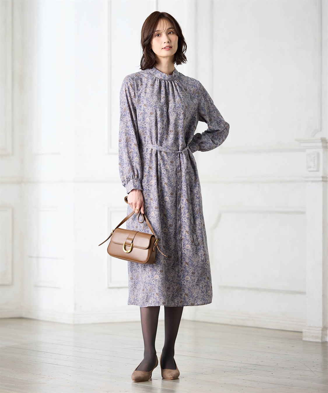 リバティプリントワンピース【ファーストライン】 A/C DESIGN BY ALPHA