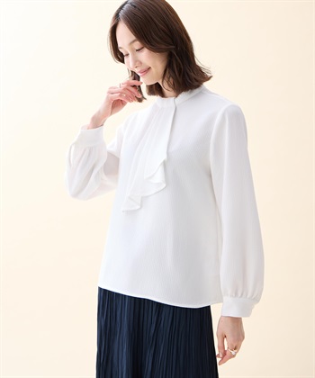 A/C DESIGN BY ALPHA CUBIC ジャガードボウタイブラウス_subthumb_1