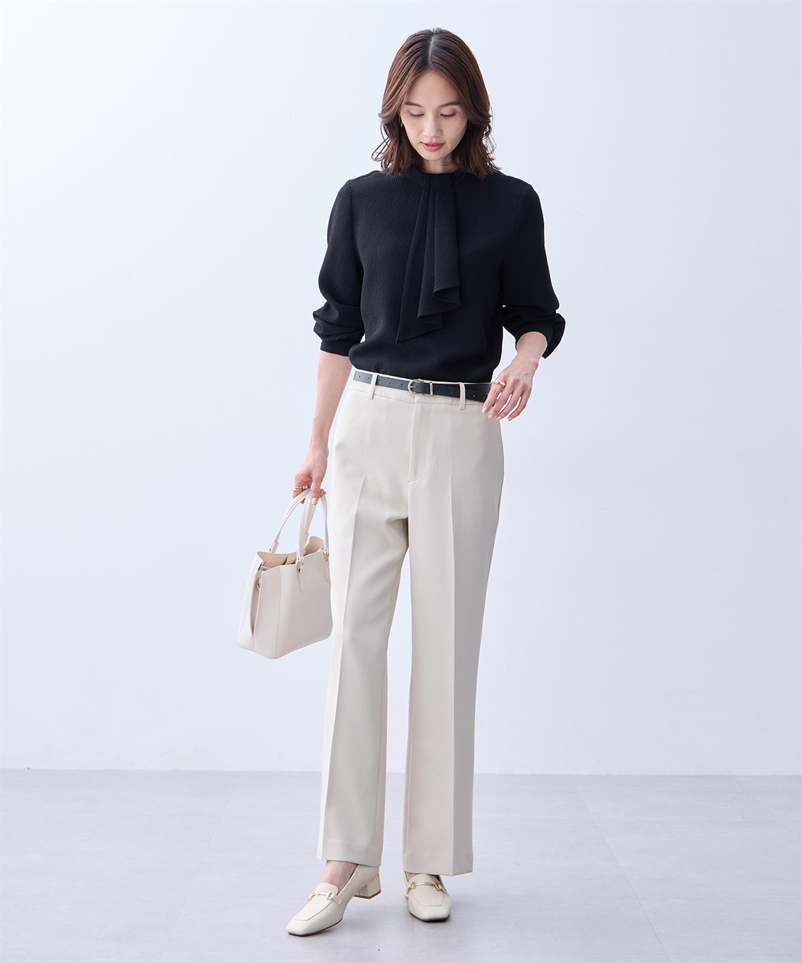 A/C DESIGN BY ALPHA CUBIC ジャガードボウタイブラウス_sub_6