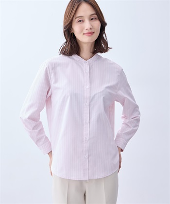 A/C DESIGN BY ALPHA CUBIC バンドカラーストライプシャツ_subthumb_3