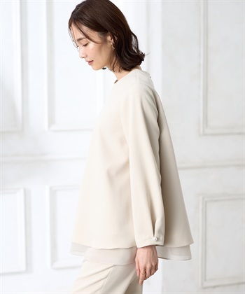 A/C DESIGN BY ALPHA CUBIC シフォンレイヤードブラウス【セットアップ対応】_subthumb_1