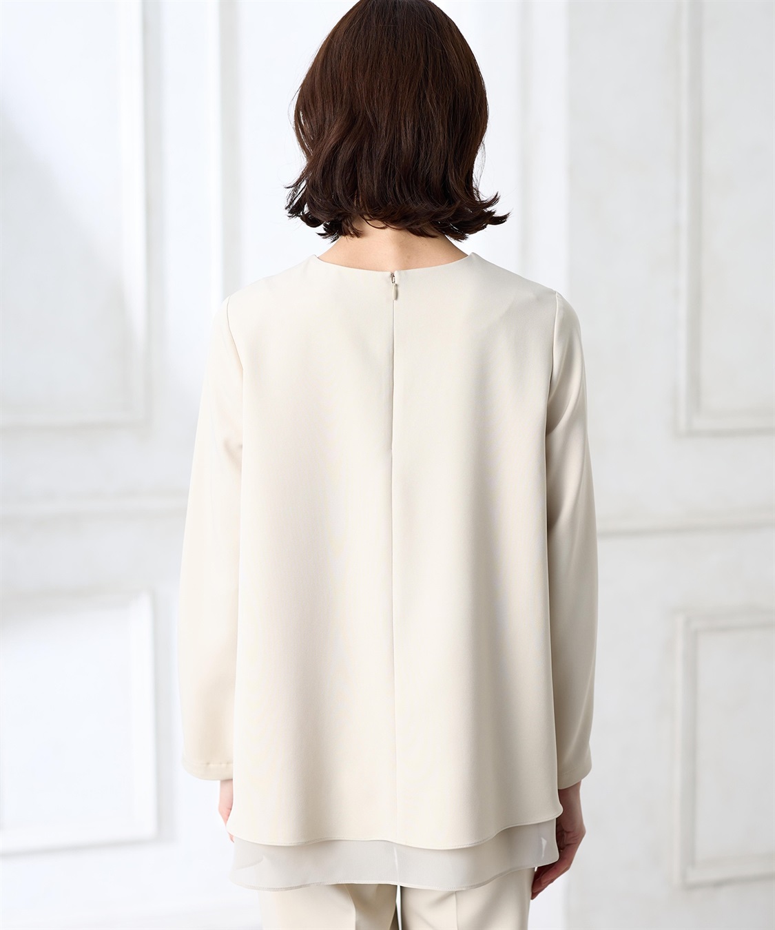 A/C DESIGN BY ALPHA CUBIC シフォンレイヤードブラウス【セットアップ対応】_sub_2
