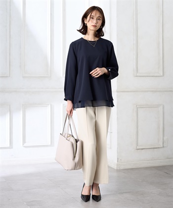 A/C DESIGN BY ALPHA CUBIC シフォンレイヤードブラウス【セットアップ対応】_subthumb_8