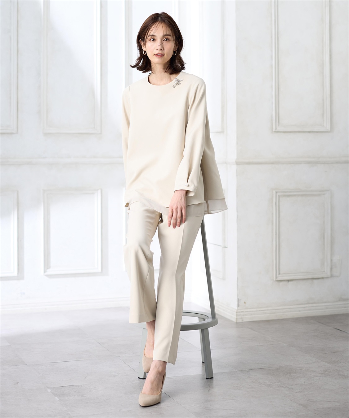 A/C DESIGN BY ALPHA CUBIC シフォンレイヤードブラウス【セットアップ対応】_sub_12