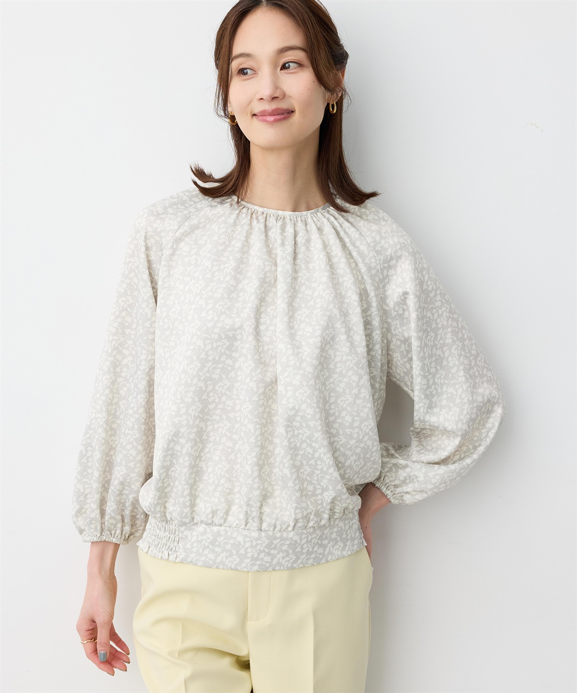 A/C DESIGN BY ALPHA CUBIC フラワープリントブラウス_sub_1