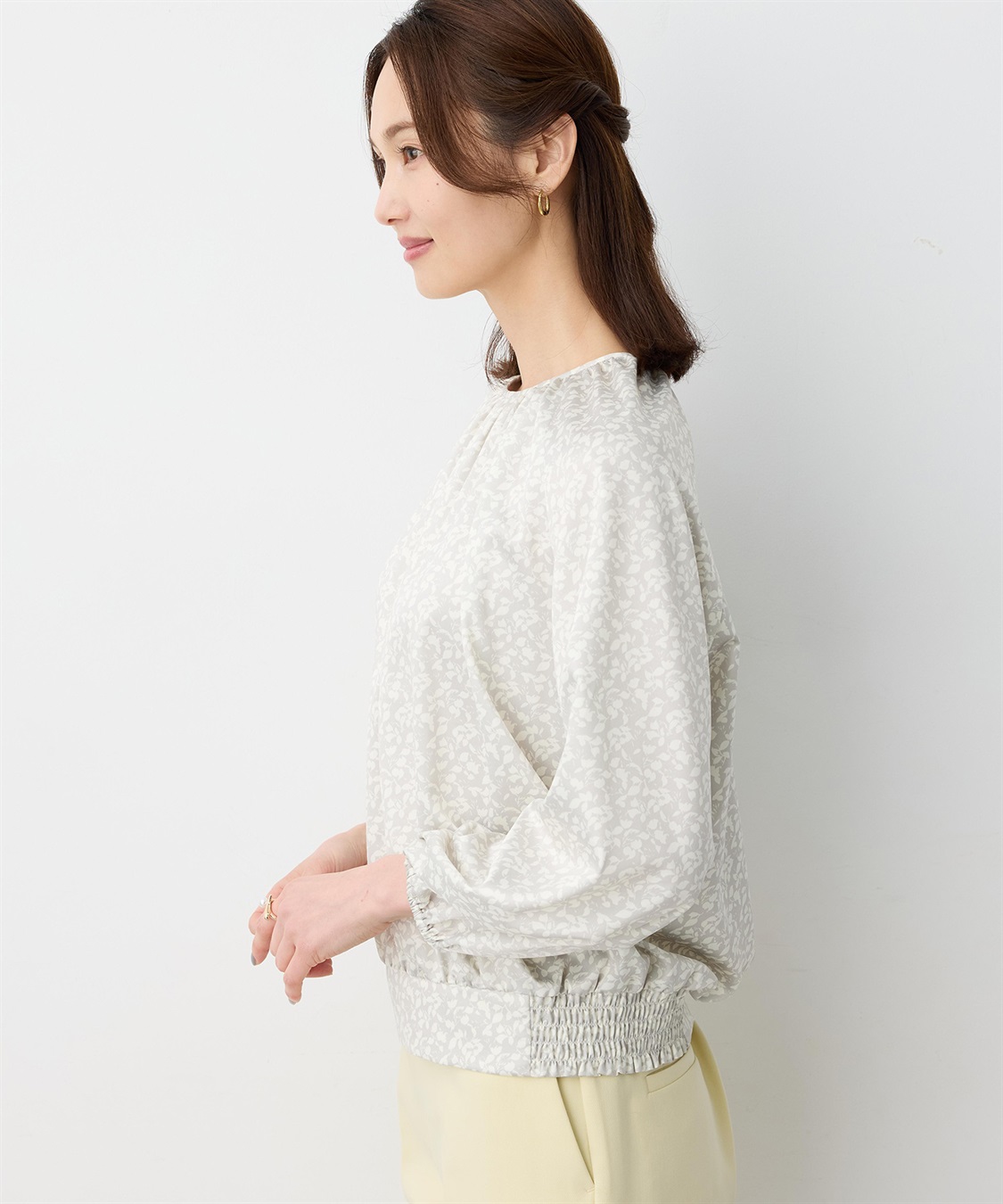 A/C DESIGN BY ALPHA CUBIC フラワープリントブラウス_sub_3