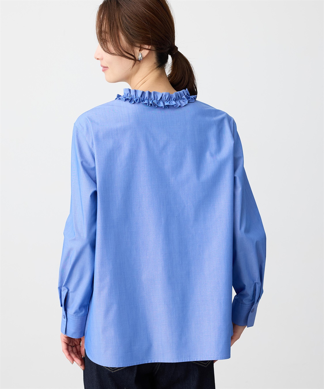 A/C DESIGN BY ALPHA CUBIC Vネックフリルブラウス_sub_1