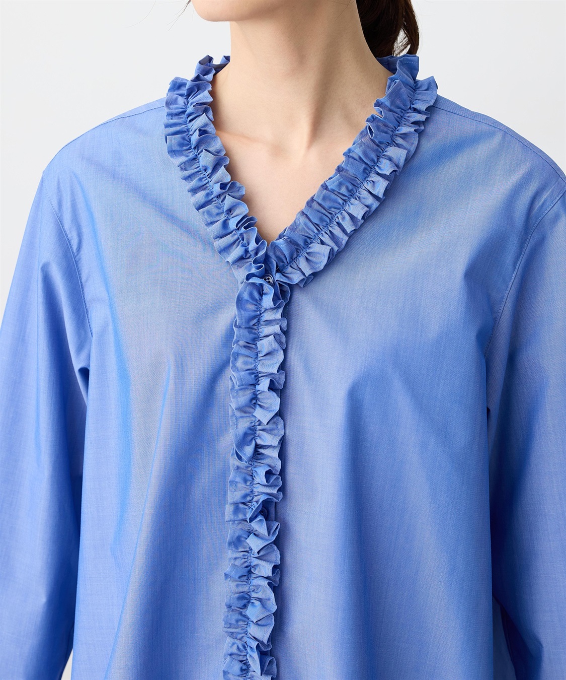 A/C DESIGN BY ALPHA CUBIC Vネックフリルブラウス_sub_7