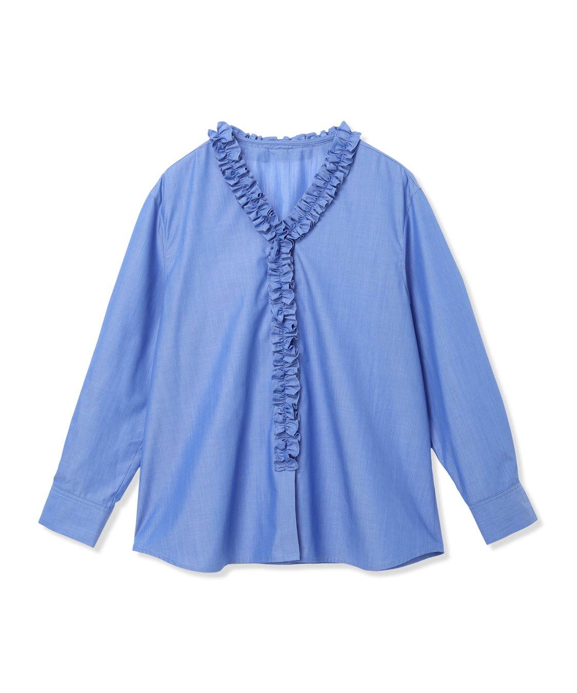 A/C DESIGN BY ALPHA CUBIC Vネックフリルブラウス_sub_10