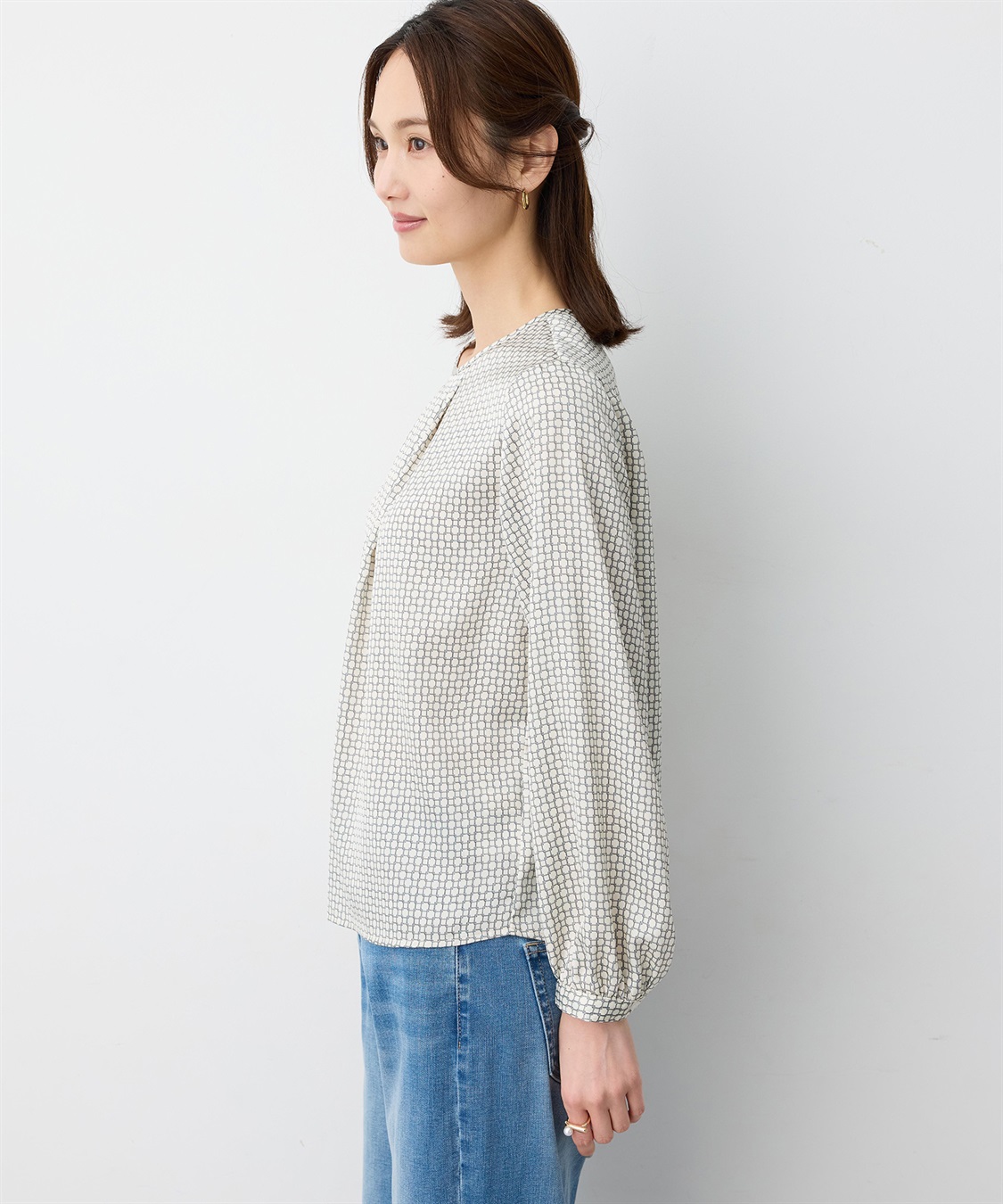 A/C DESIGN BY ALPHA CUBIC チェーンプリントブラウス_sub_3