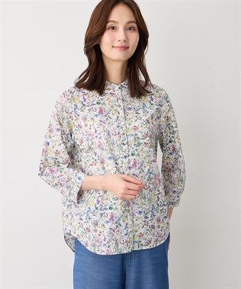 A/C DESIGN BY ALPHA CUBIC 【Liberty】リバティプリントスタンドカラーシャツ_subthumb_3