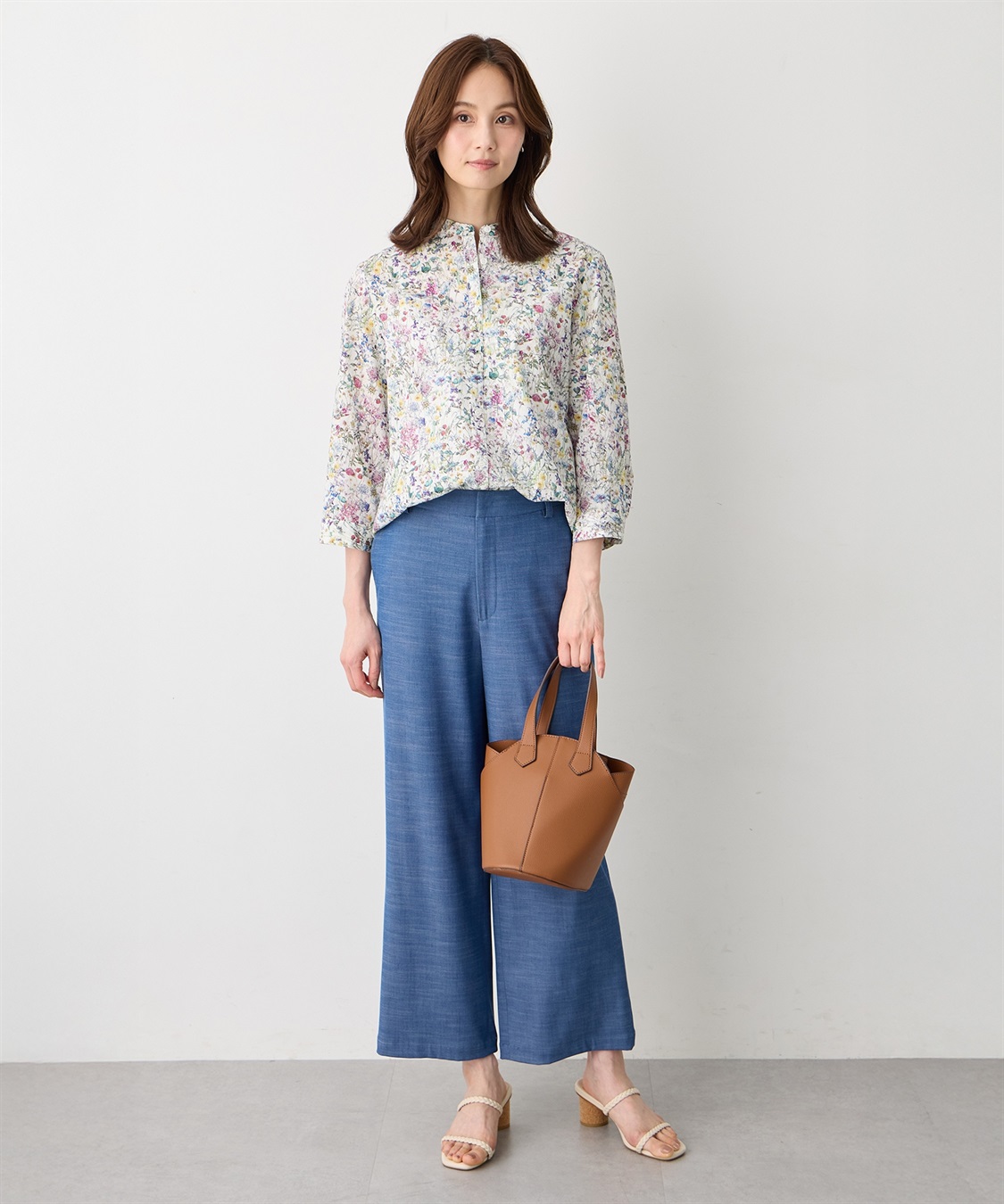 A/C DESIGN BY ALPHA CUBIC 【Liberty】リバティプリントスタンドカラーシャツ_sub_10