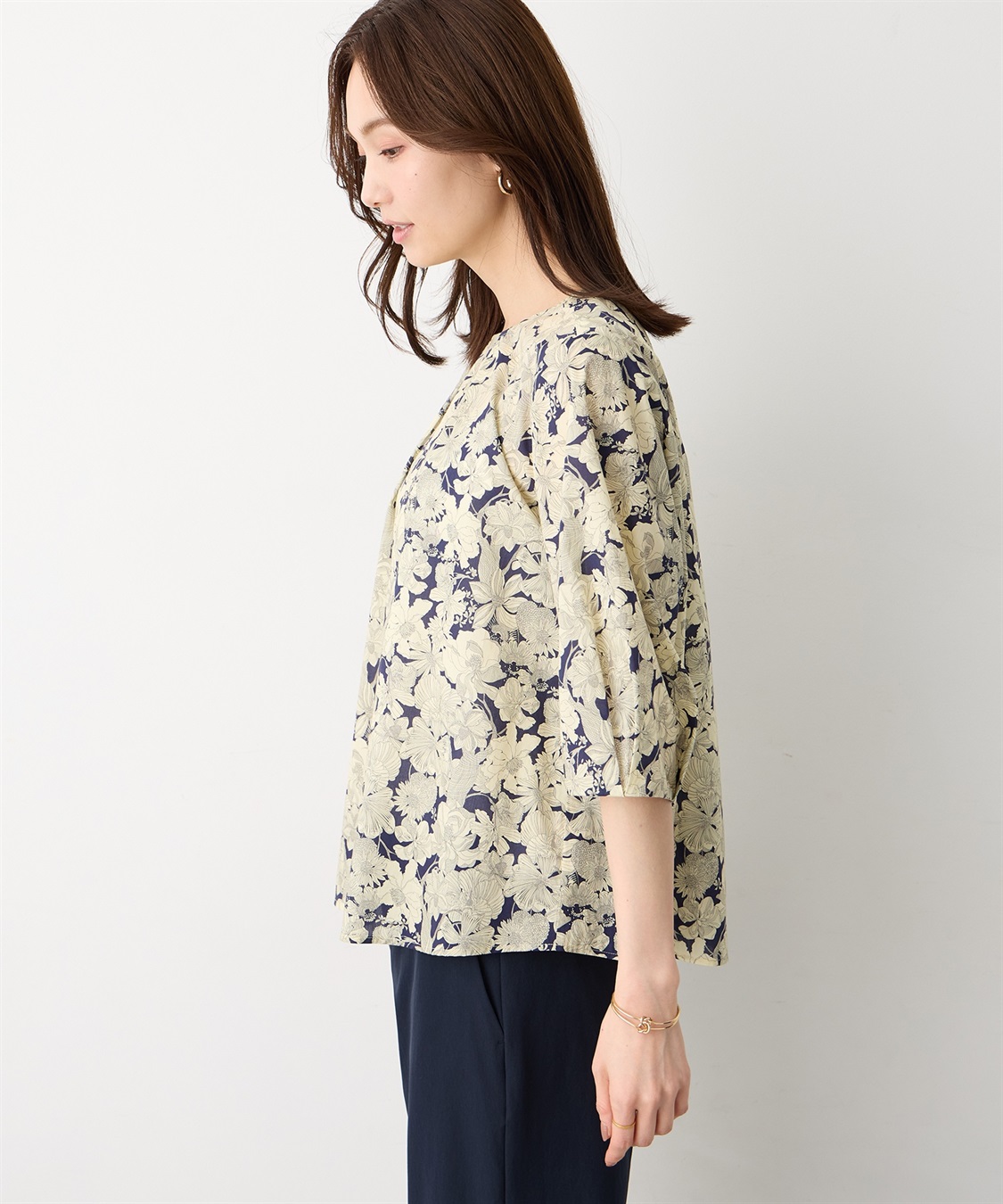 A/C DESIGN BY ALPHA CUBIC 【Liberty】リバティプリントタックスリーブブラウス_sub_4