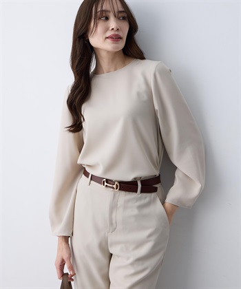 A/C DESIGN BY ALPHA CUBIC ストレッチジョーゼットタックブラウス【接触冷感・UVカット・吸水速乾・セットアップ対応】_subthumb_4