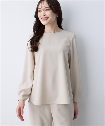 A/C DESIGN BY ALPHA CUBIC ストレッチジョーゼットタックブラウス【接触冷感・UVカット・吸水速乾・セットアップ対応】_subthumb_6