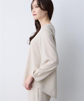 A/C DESIGN BY ALPHA CUBIC ストレッチジョーゼットタックブラウス【接触冷感・UVカット・吸水速乾・セットアップ対応】_subthumb_7