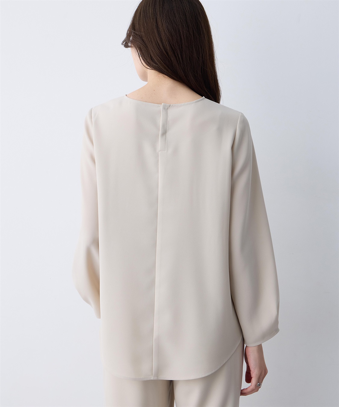 A/C DESIGN BY ALPHA CUBIC ストレッチジョーゼットタックブラウス【接触冷感・UVカット・吸水速乾・セットアップ対応】_sub_8