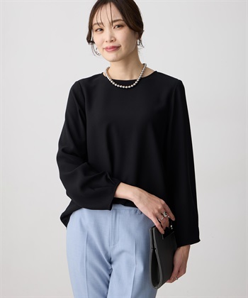 A/C DESIGN BY ALPHA CUBIC ストレッチジョーゼットタックブラウス【接触冷感・UVカット・吸水速乾・セットアップ対応】_subthumb_10