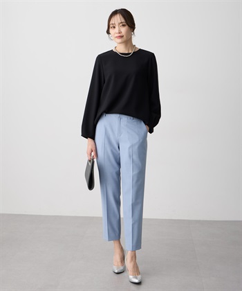 A/C DESIGN BY ALPHA CUBIC ストレッチジョーゼットタックブラウス【接触冷感・UVカット・吸水速乾・セットアップ対応】_subthumb_12