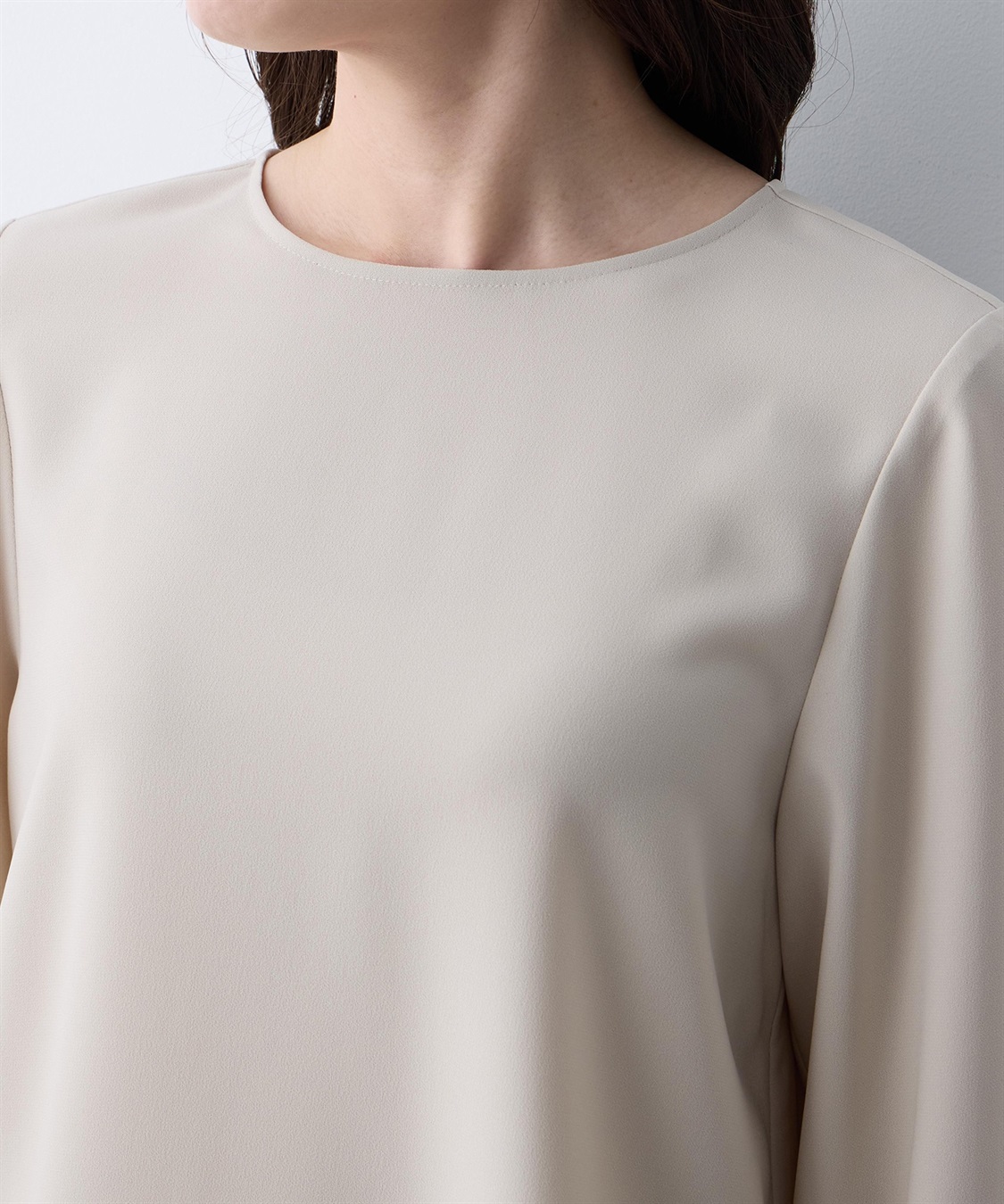 A/C DESIGN BY ALPHA CUBIC ストレッチジョーゼットタックブラウス【接触冷感・UVカット・吸水速乾・セットアップ対応】_sub_17