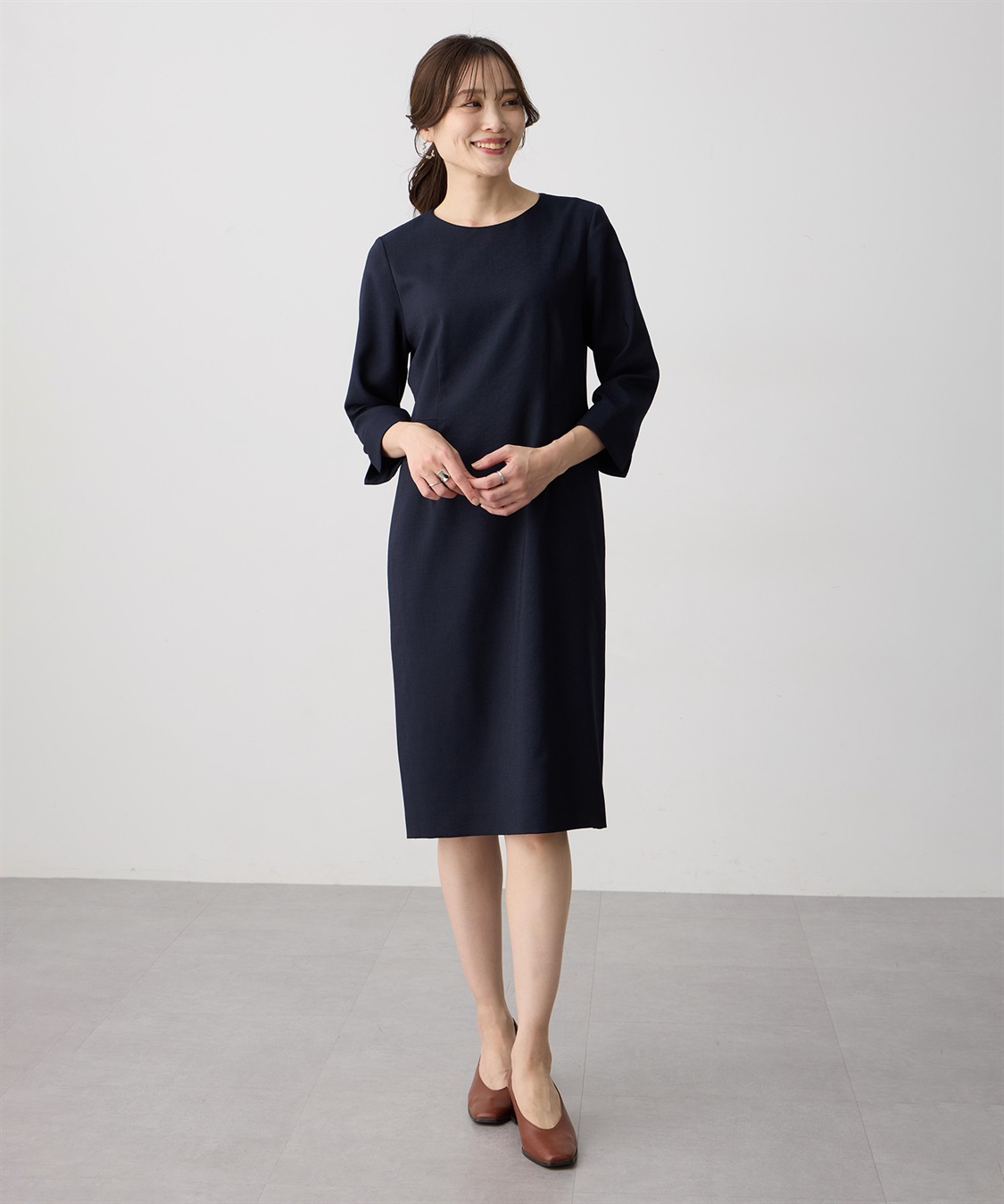 A/C DESIGN BY ALPHA CUBIC リネンライクワンピース_sub_1