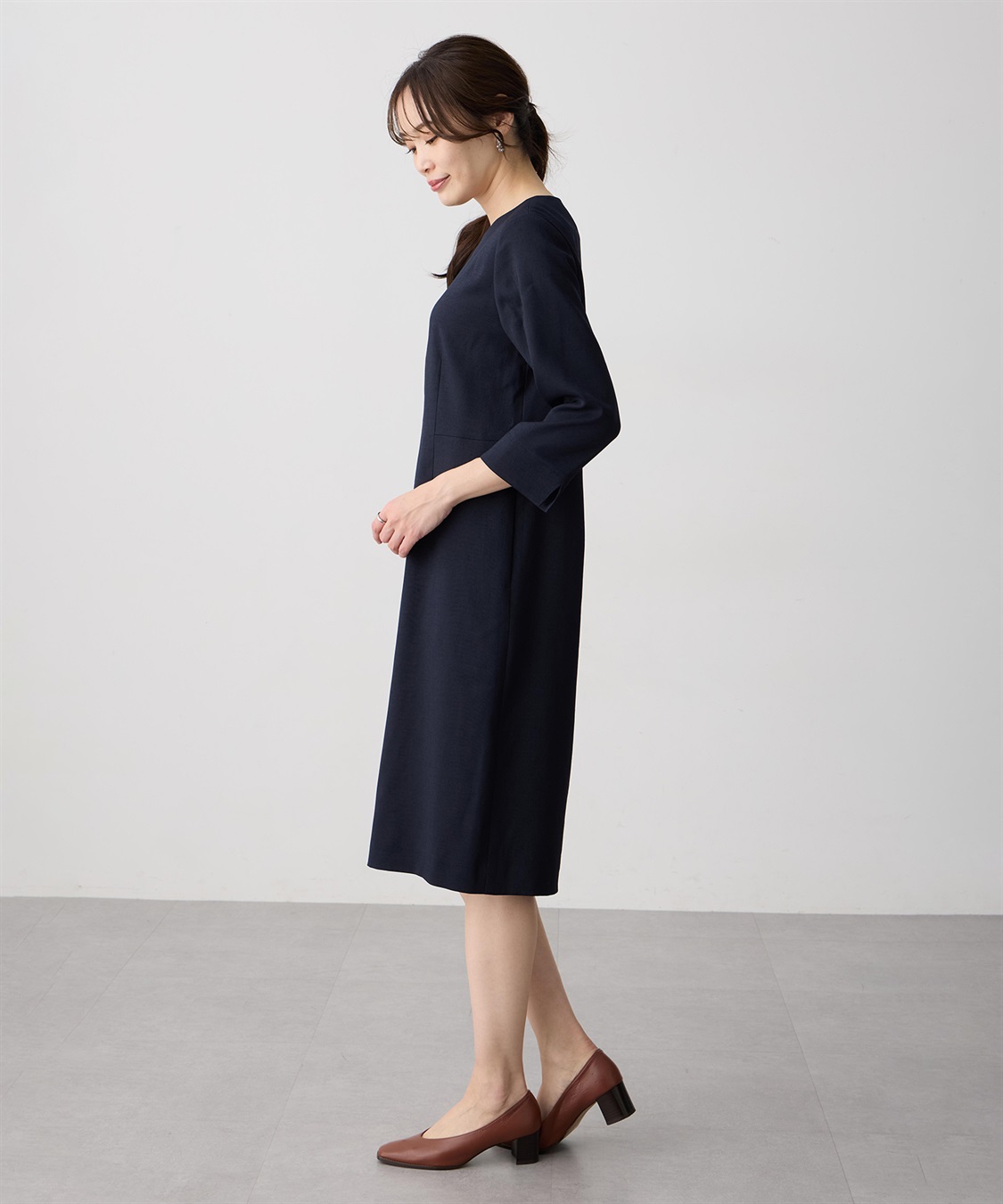 A/C DESIGN BY ALPHA CUBIC リネンライクワンピース_sub_2