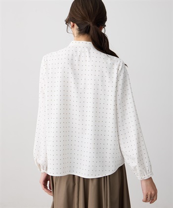 A/C DESIGN BY ALPHA CUBIC 幾何プリントジョーゼットブラウス_subthumb_7