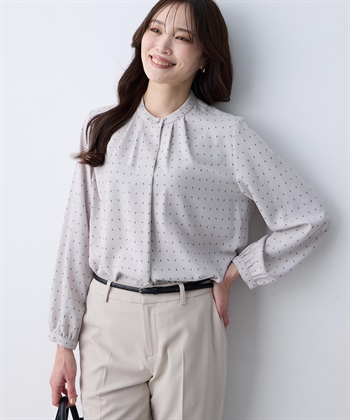 A/C DESIGN BY ALPHA CUBIC 幾何プリントジョーゼットブラウス_subthumb_10