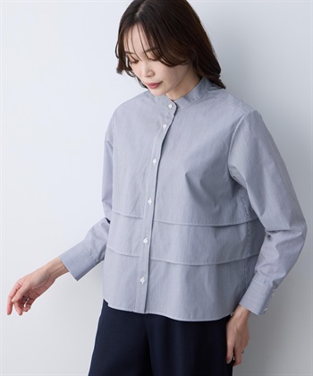 A/C DESIGN BY ALPHA CUBIC ストライプティアードブラウス_subthumb_2