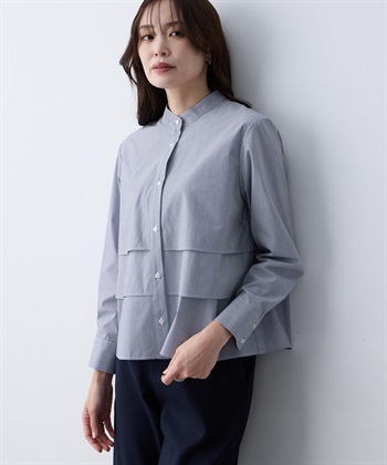 A/C DESIGN BY ALPHA CUBIC ストライプティアードブラウス_subthumb_4