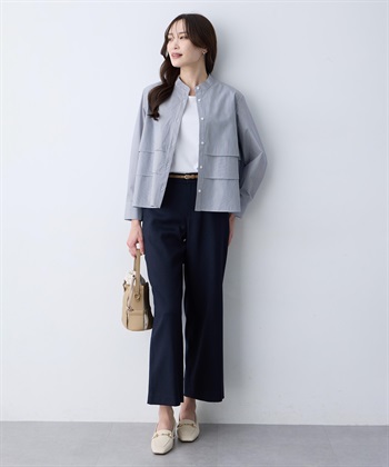 A/C DESIGN BY ALPHA CUBIC ストライプティアードブラウス_subthumb_7