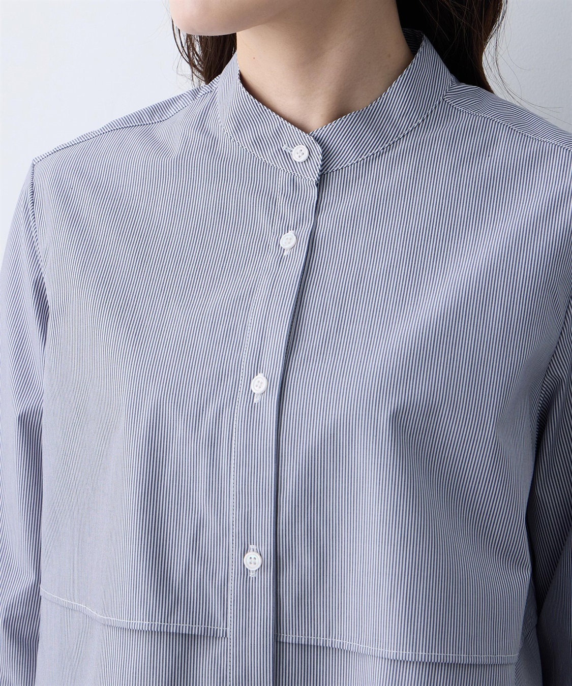 A/C DESIGN BY ALPHA CUBIC ストライプティアードブラウス_sub_11