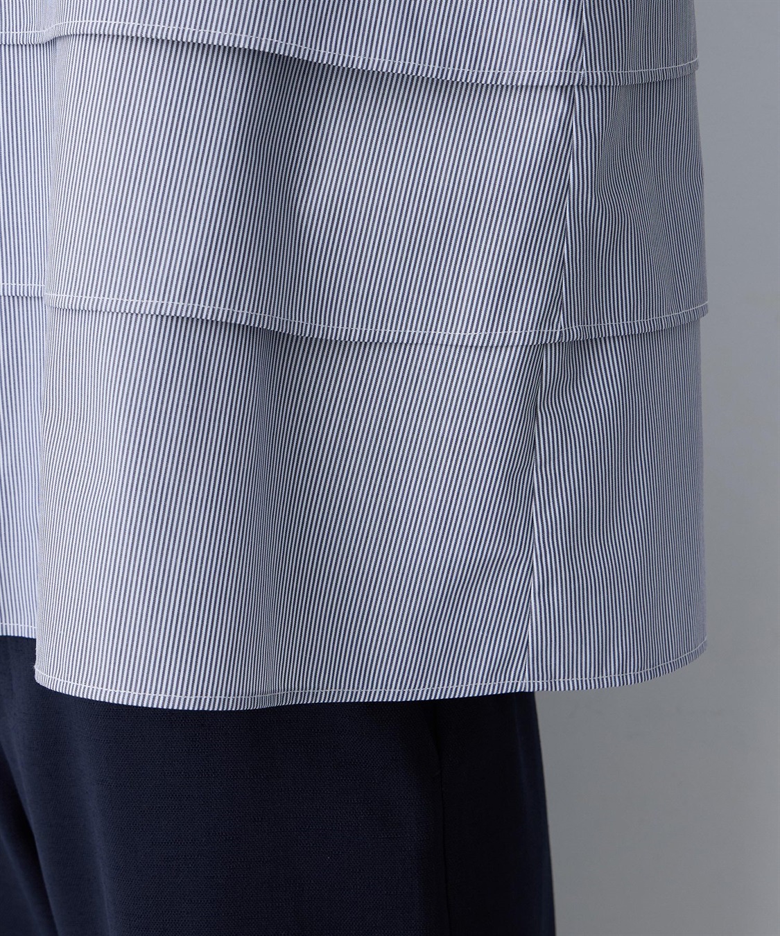 A/C DESIGN BY ALPHA CUBIC ストライプティアードブラウス_sub_13