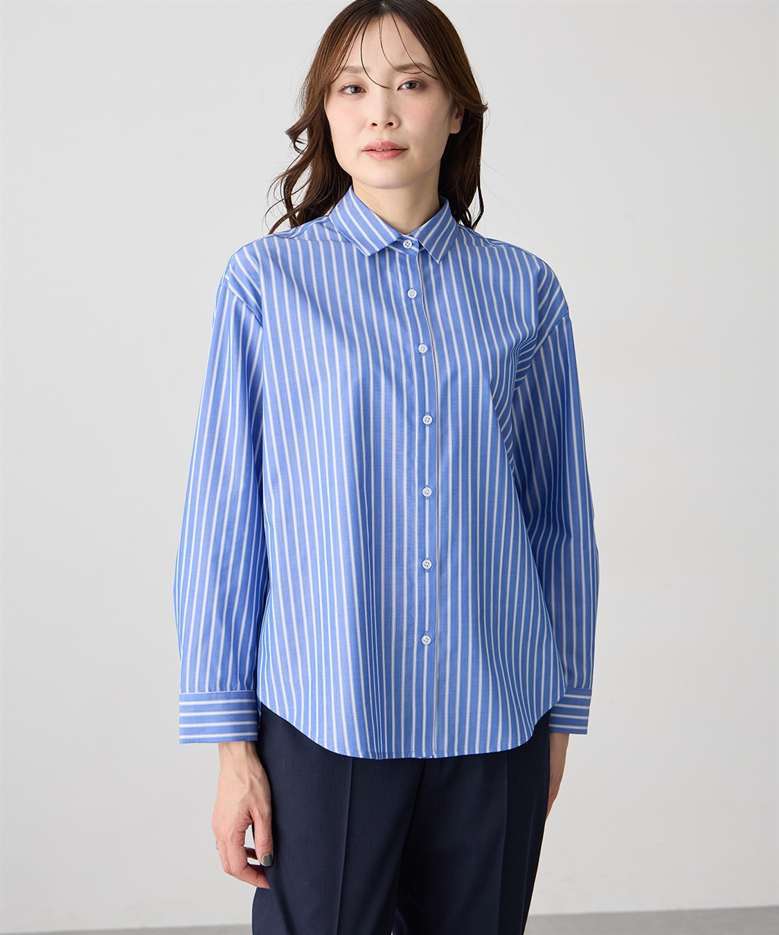 A/C DESIGN BY ALPHA CUBIC ストライプブラウス_sub_2