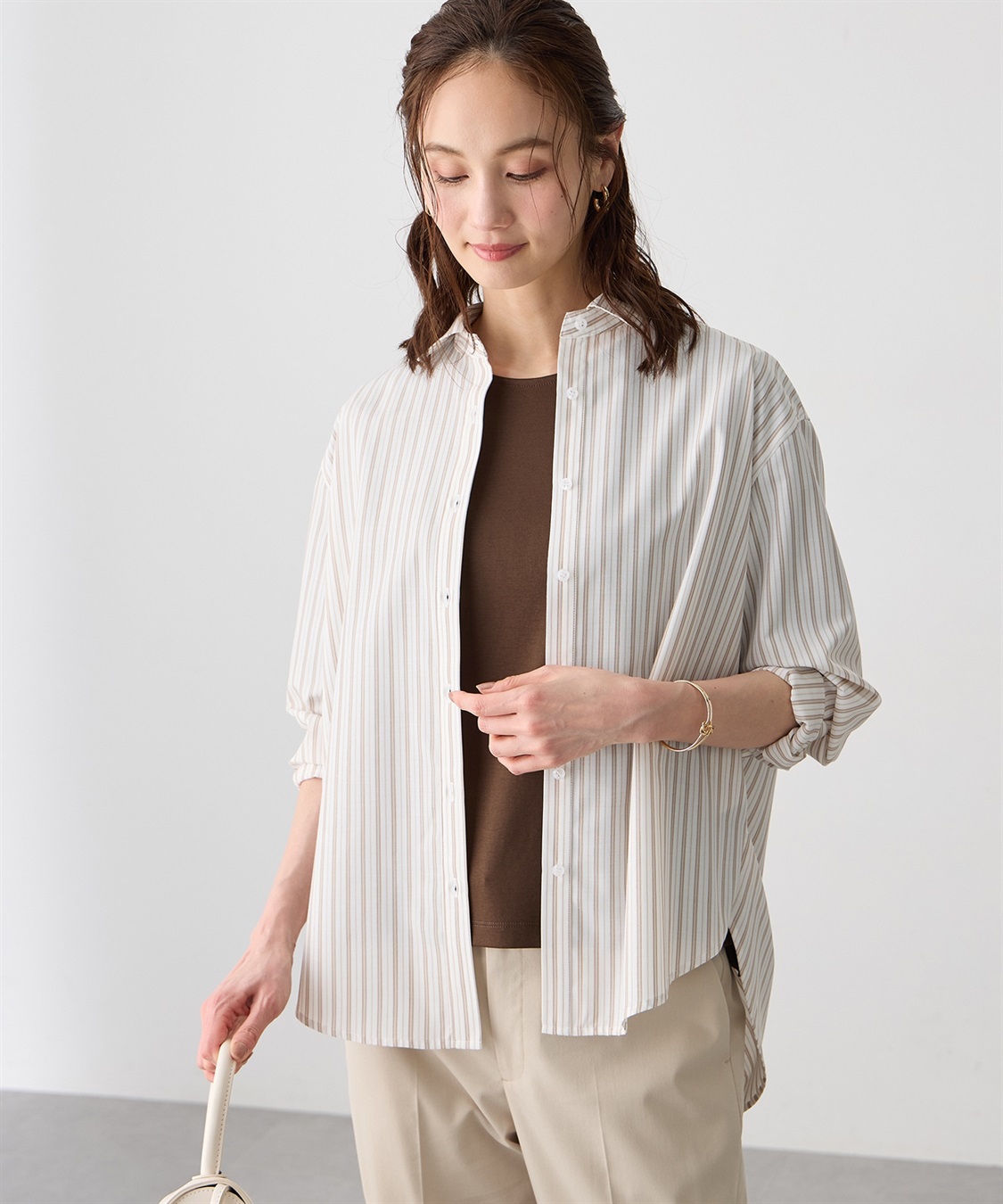 A/C DESIGN BY ALPHA CUBIC ストライプブラウス_sub_6