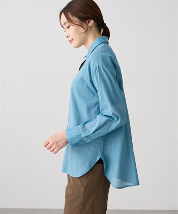 サンプル☆亜麻色☆リネンブラウス 楽天市場】[ リネン シャツ ブラウス 半袖 レディース ] 40番手