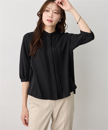 A/C DESIGN BY ALPHA CUBIC ジョーゼットタックブラウス_subthumb_1