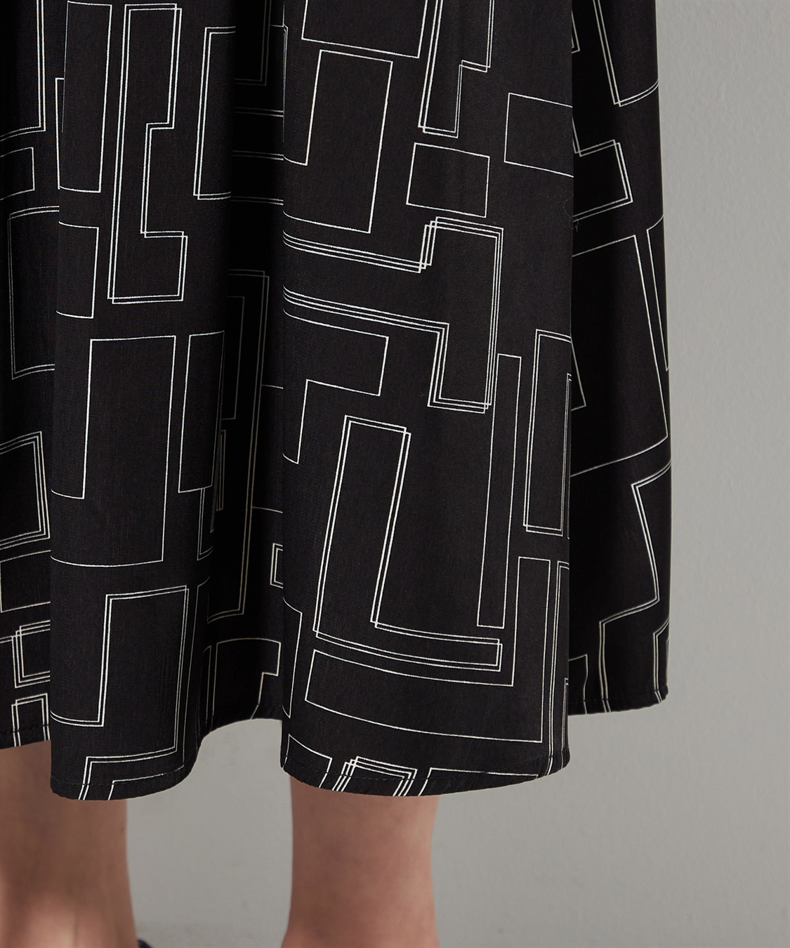 A/C DESIGN BY ALPHA CUBIC 幾何プリントギャザースカート_sub_6